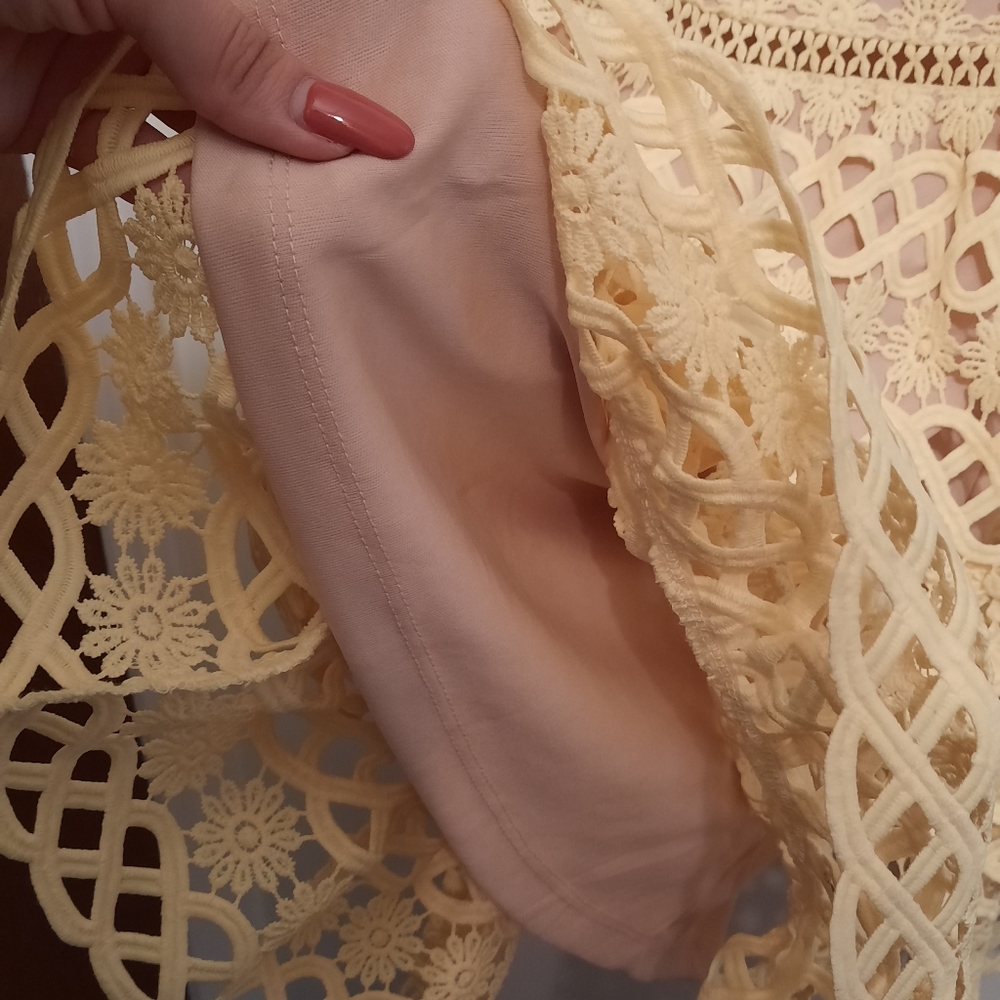 Lulus Beauty and Lace Yellow Crochet Lace Mini Dress - Picture 9 of 16